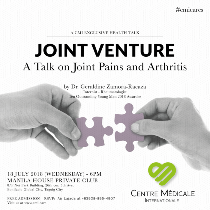 JOINT VENTURE: A talk on joint pains and arthritis